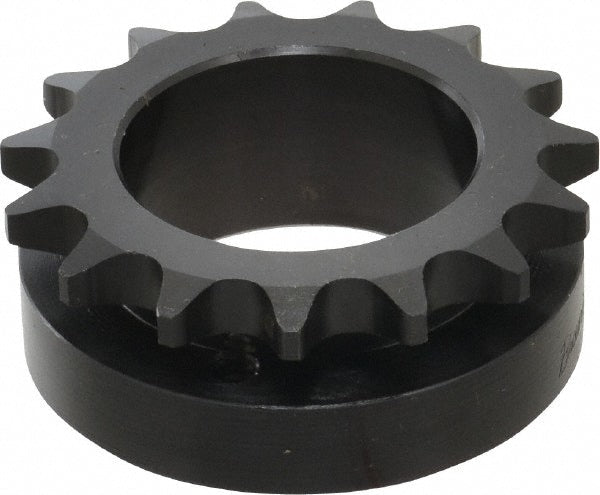 Bushed Roller Chain Sprocket: 15 Teeth, 1/2" Pitch, 1-1/2" Bore Dia