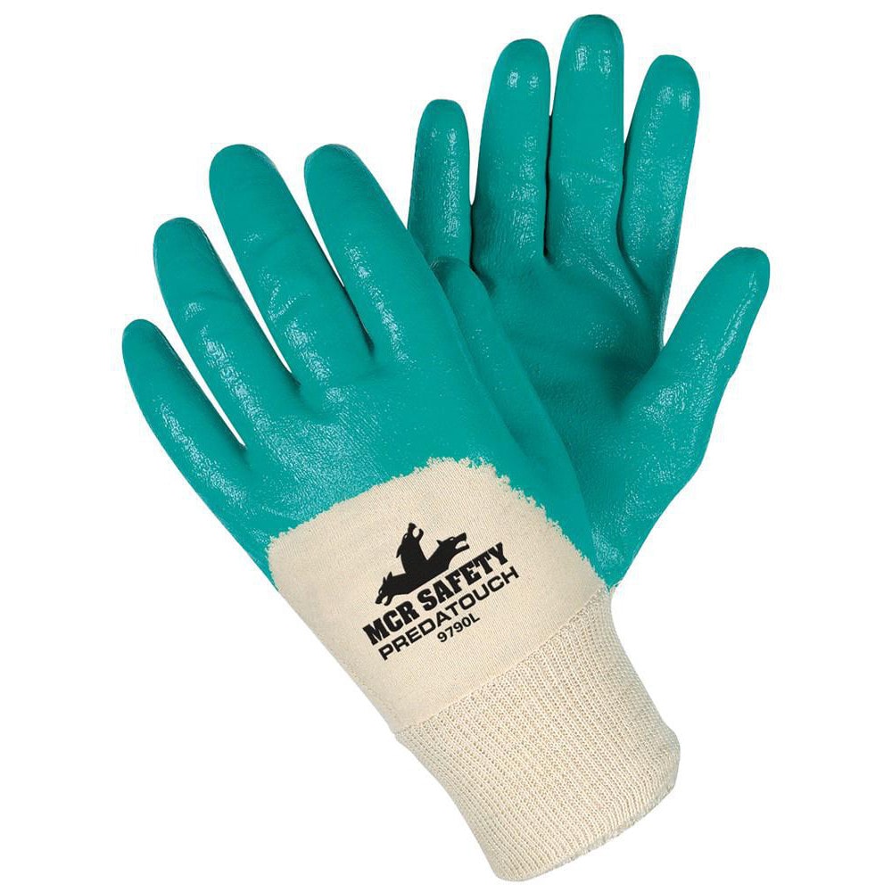 Work Gloves: Predatouch 9790, Nitrile-Coated Nitrile, General Purpose