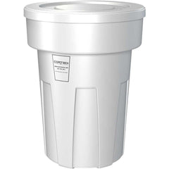 Trash Cans & Recycling Containers; Product Type: Trash Can; Type: Cortech Cobra Trash Can; Container Capacity: 50 Gallons; Container Shape: Round; Lid Type: No Lid; Container Material: Polyethylene; Color: White; Material: Plastic