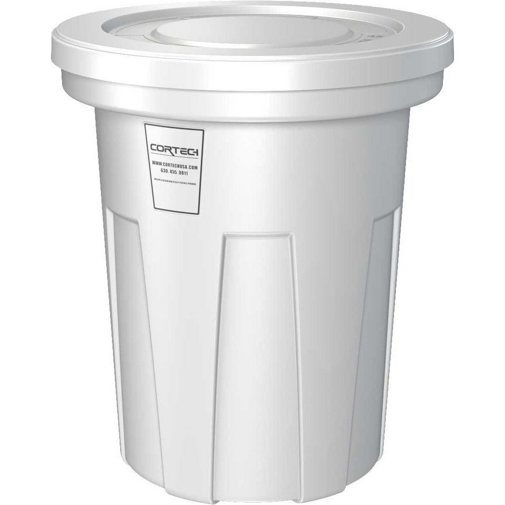 Trash Cans & Recycling Containers; Product Type: Trash Can; Type: Cortech Cobra Trash Can; Container Capacity: 40 Gallons; Container Shape: Round; Lid Type: No Lid; Container Material: Polyethylene; Color: White; Material: Plastic