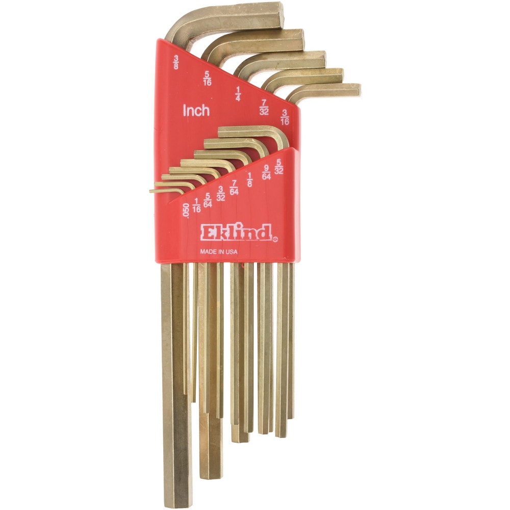 Hex Key Sets; Tool Type: Hex (allen) L-Key Set; Handle Type: Long Arm; Hex Size Range (Inch): 0.050 - 3/8