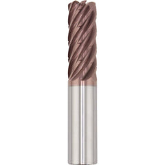 Corner Radius End Mill: 20.00 mm Dia, 50.00 mm LOC, 3.00 mm Radius, 7 Flute, Solid Carbide