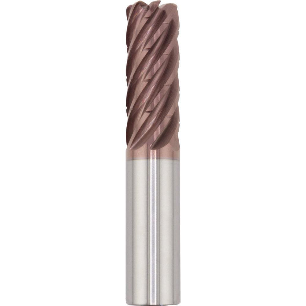 Corner Radius End Mill: 3/4" Dia, 3" LOC, 0.0600" Radius, 7 Flute, Solid Carbide