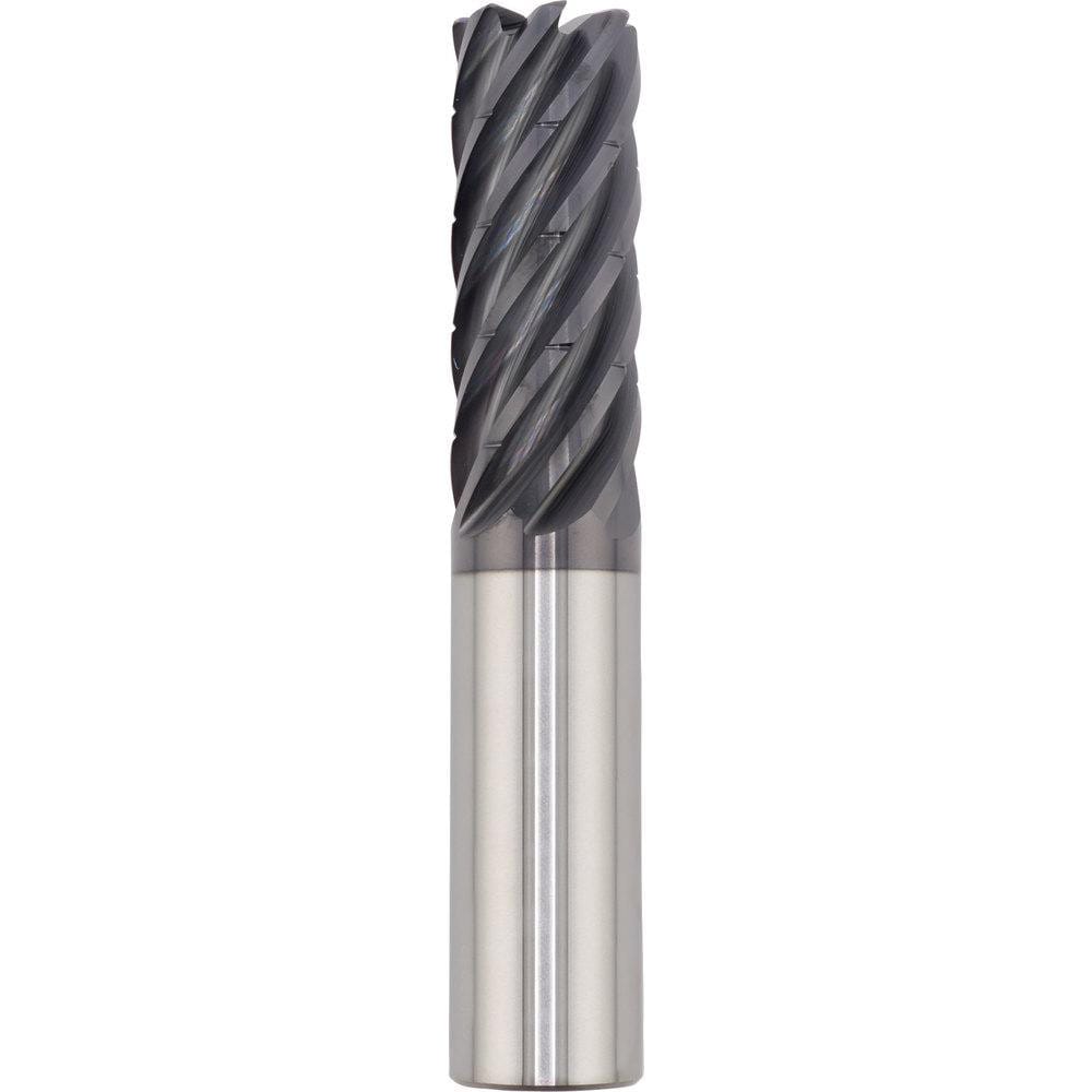 Corner Radius End Mill: 20.00 mm Dia, 60.00 mm LOC, 1.00 mm Radius, 7 Flute, Solid Carbide