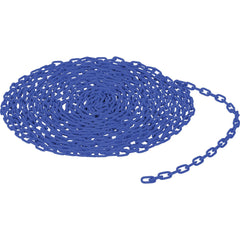 Barrier Rope & Chain; Type: Safety Chain; Snap End Material: None; Hook Fitting Material: None; Color: Blue; Link Type: Straight Link; Rope/ Chain Material: Steel