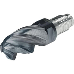 Ball End Mill Heads; Mill Diameter (mm): 25.00; Mill Diameter (Decimal Inch): 0.9843; Length of Cut (mm): 37.5000; Length Of Cut (Decimal Inch - 4 Decimals): 1.4764; Connection Type: Duo-Lock 25; Overall Length (Decimal Inch): 3.4606