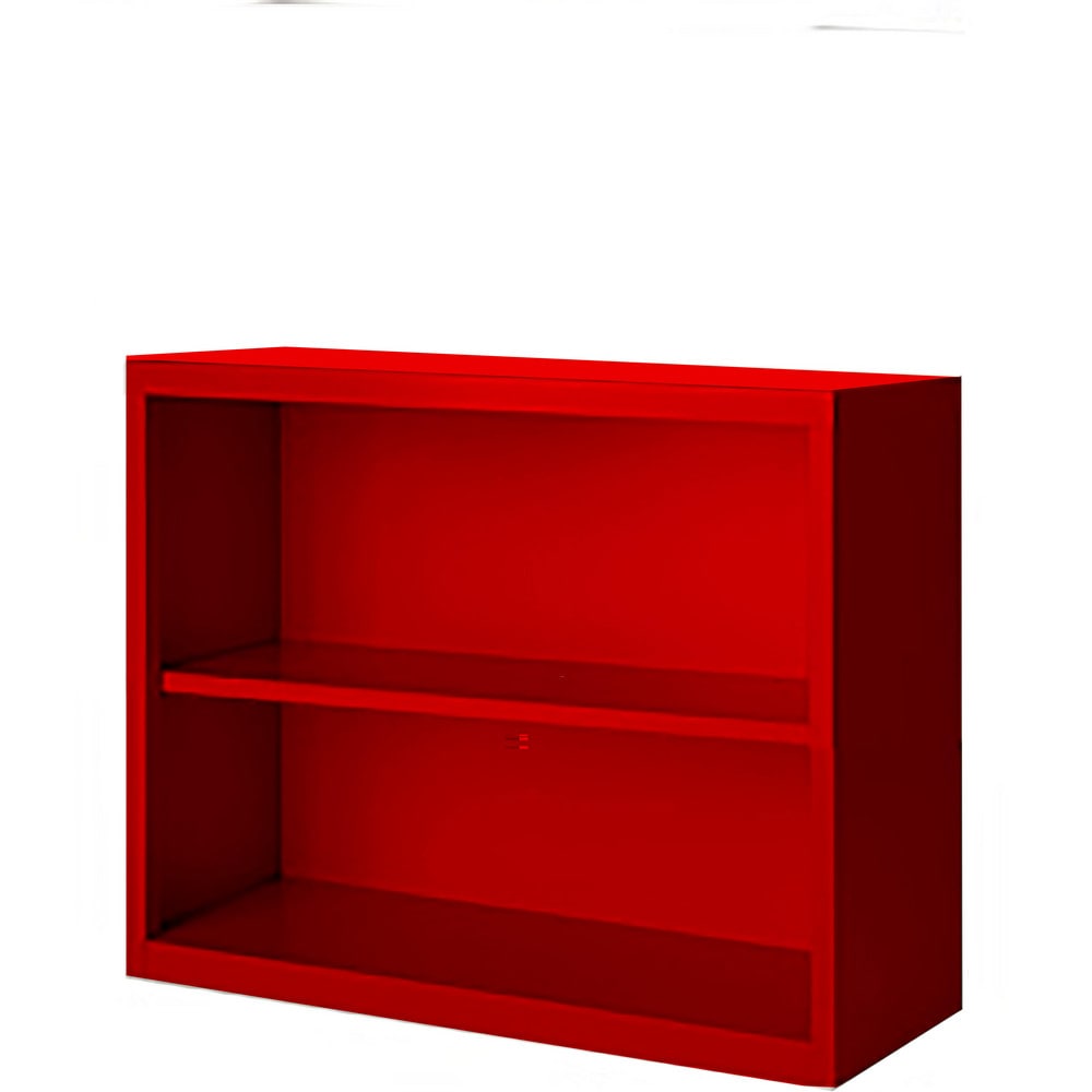 Bookcases; Overall Height: 30; Overall Width: 36; Overall Depth: 18; Material: Steel; Color: Signal Red; Shelf Weight Capacity: 160