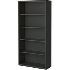 Bookcases; Overall Height: 72; Overall Width: 36; Overall Depth: 13; Material: Steel; Color: Hunter Green; Shelf Weight Capacity: 160