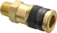 Pneumatic Hose Coupling: 3/8-18" Thread, 3/8" Body Dia, Industrial Interchange