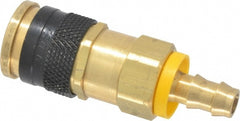 Pneumatic Hose Coupling: 3/8" Body Dia, Industrial Interchange