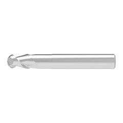 Ball End Mill: 18.00 mm Dia, 29.00 mm LOC, 2 Flute, Solid Carbide