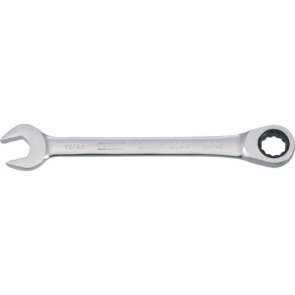 Combination Wrench: 11/16" Head Size, 15 deg Offset