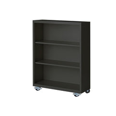 Bookcases; Overall Height: 45; Overall Width: 36; Overall Depth: 18; Material: Steel; Color: Charcoal; Shelf Weight Capacity: 160