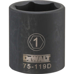 Impact Socket: 1/2" Drive, 1" Socket, Hex Drive