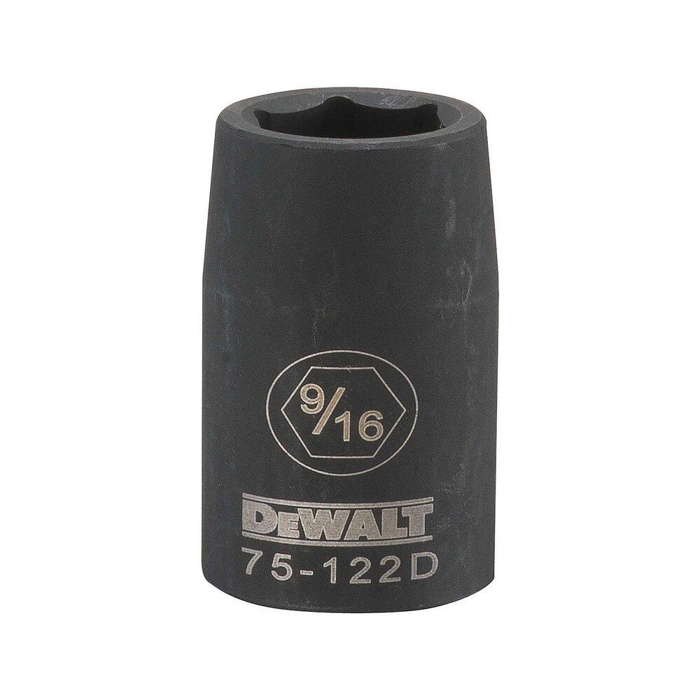 Impact Socket: 1/2" Drive, 9/16" Socket, Hex Drive