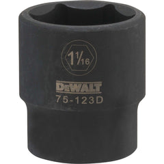 Impact Socket: 1/2" Drive, 1-1/16" Socket, Hex Drive