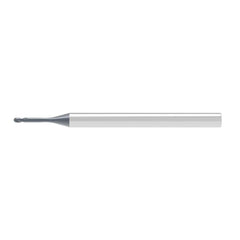 Ball End Mill: 1.50 mm Dia, 1.50 mm LOC, 2 Flute, Solid Carbide