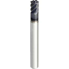 Corner Radius End Mill: 8 mm Dia, 0.44 mm LOC, 0.00 mm Radius, 6 Flute, Solid Carbide