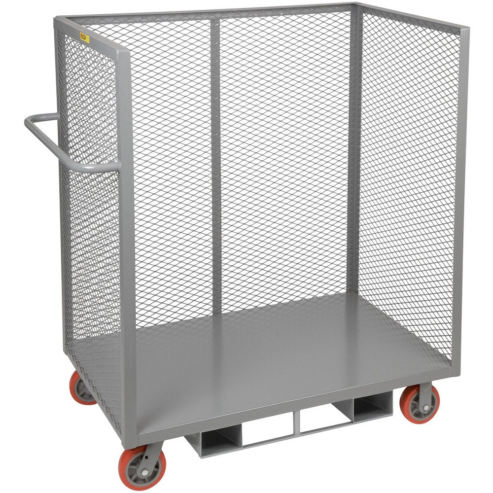 Forkliftable Order Picking Utility Cart: 53-1/2" Long, 30" Wide, Steel, 3600 lb Capacity, Gray