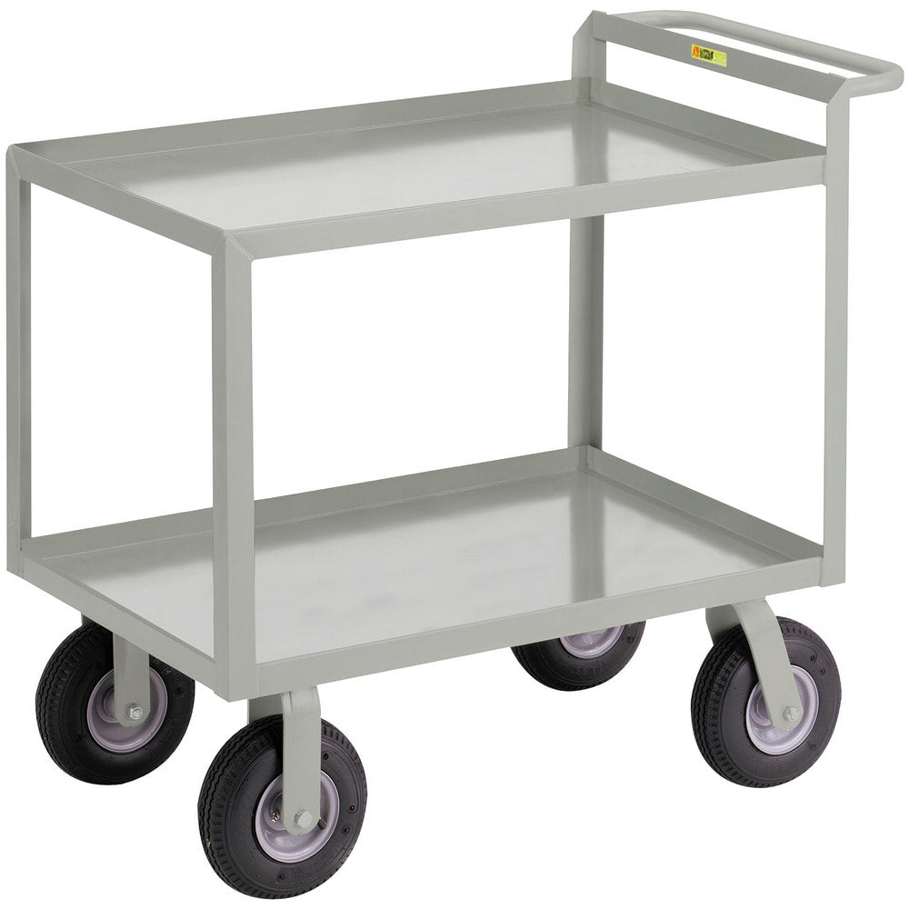 Merchandise Collectors Utility Cart: 54" Long, 30" Wide, Steel, 1200 lb Capacity, Gray