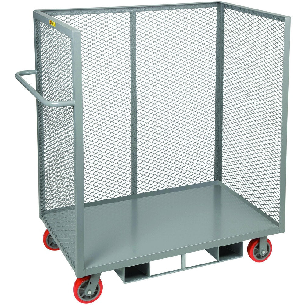 Forkliftable Order Picking Utility Cart: 53-1/2" Long, 24" Wide, Steel, 3600 lb Capacity, Gray