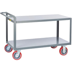 Merchandise Collectors Utility Cart: 54" Long, 24" Wide, Steel, 3600 lb Capacity, Gray