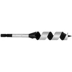 Auger & Utility Drill Bits; Shank Diameter: 0.2756; Shank Type: Hex; Tool Material: Carbon Steel; Coating: Bright/Uncoated; Twist Length: 4 in