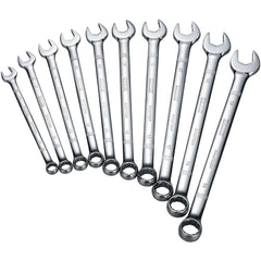 Combination Wrench Set: 10 Pc, Metric