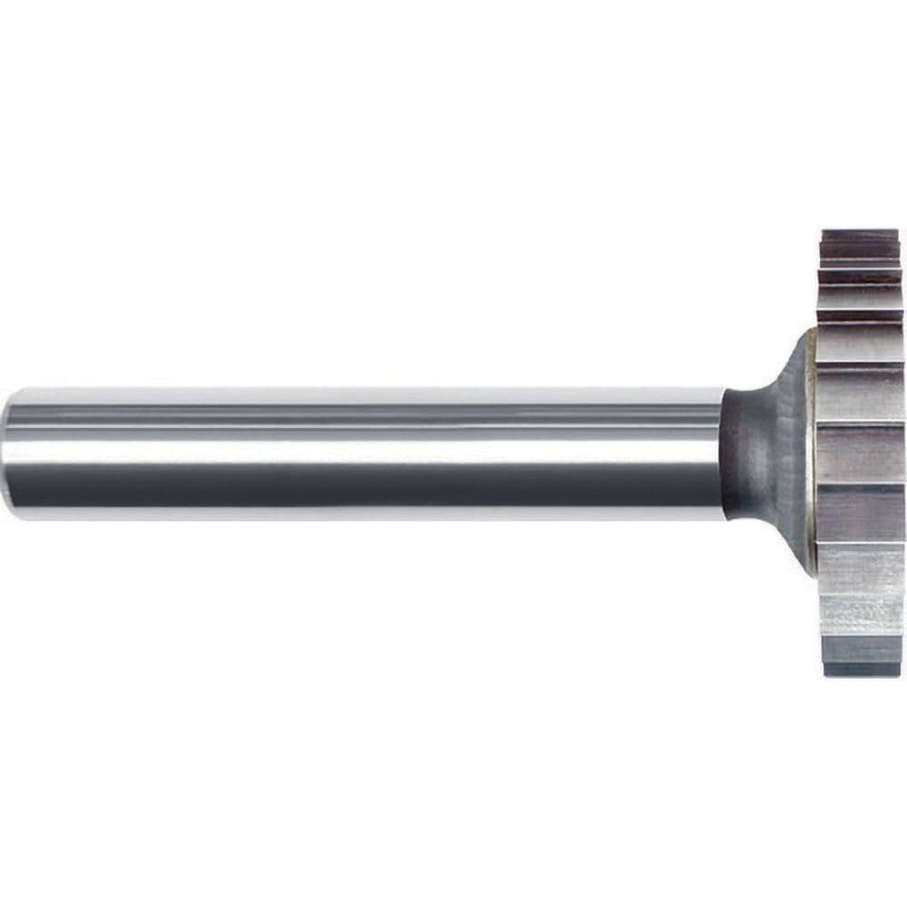 Woodruff Keyseat Cutter: 2-1/2" Cut Dia, 1/8" Cut Width, 3/4" Shank Dia, Straight Tooth