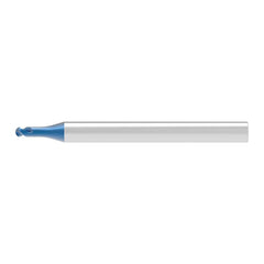 Ball End Mill: 1.80 mm Dia, 1.44 mm LOC, 2 Flute, Solid Carbide