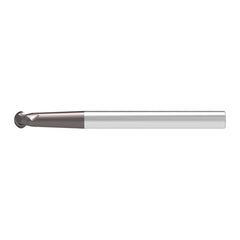 Ball End Mill: 8.00 mm Dia, 5.40 mm LOC, 2 Flute, Solid Carbide