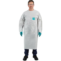 Disposable & Chemical-Resistant Apron:  Size  2X-Large,  79" Length,  0.1600 mil Thick,  White