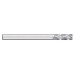 Corner Radius End Mill: 3/16" Dia, 1-1/8" LOC, 0.0200" Radius, 4 Flute, Solid Carbide