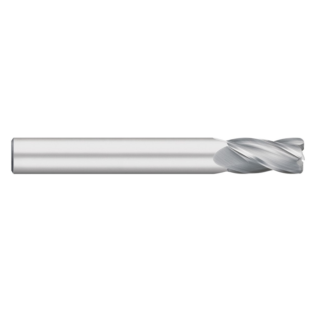 Corner Radius End Mill: 1/2" Dia, 1" LOC, 0.0600" Radius, 4 Flute, Solid Carbide