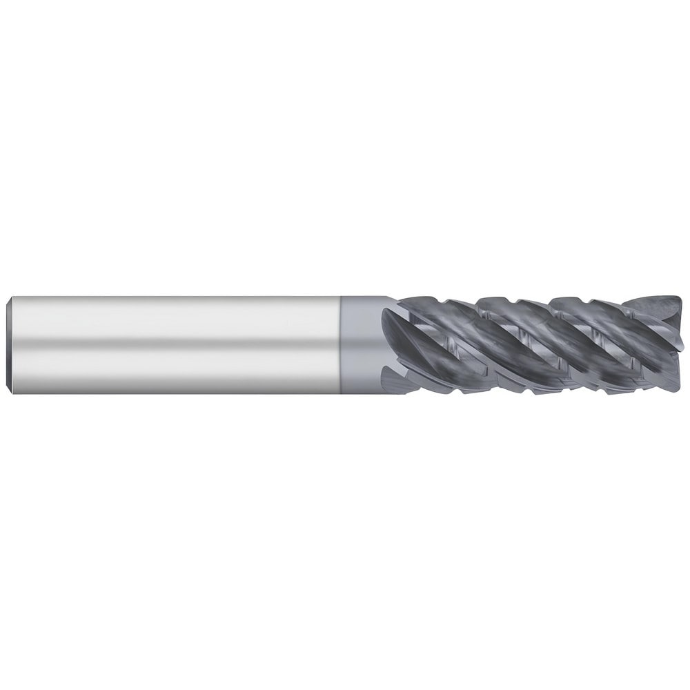 Corner Radius End Mill: 1" Dia, 2" LOC, 0.0600" Radius, 5 Flute, Solid Carbide