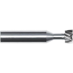 Woodruff Keyseat Cutter: 1" Cut Dia, 3/8" Cut Width, 1" Shank Dia, Straight Tooth