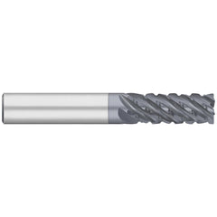 Corner Radius End Mill: 1/4" Dia, 1-1/8" LOC, 0.0150" Radius, 6 Flute, Solid Carbide