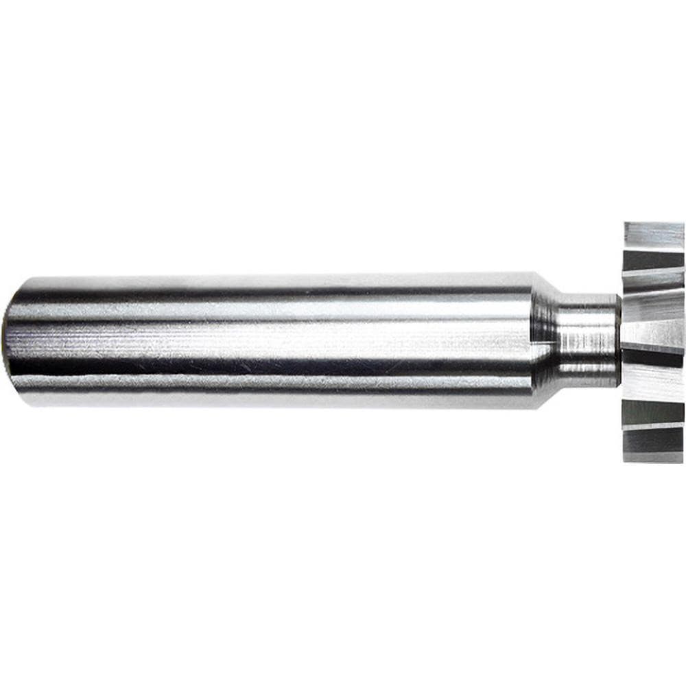 Woodruff Keyseat Cutter: 1-3/8" Cut Dia, 1/8" Cut Width, 1/2" Shank Dia, Staggered Tooth