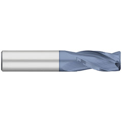 Corner Radius End Mill: 1/8" Dia, 1" LOC, 0.0050" Radius, 3 Flute, Solid Carbide