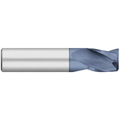 Corner Radius End Mill: 1/8" Dia, 1/4" LOC, 0.50 mm Radius, 3 Flute, Solid Carbide