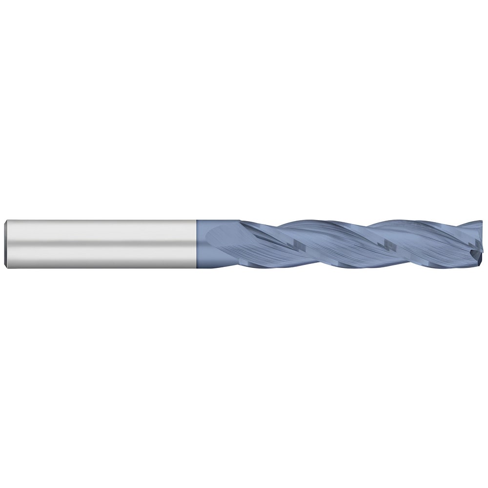 Corner Radius End Mill: 1/8" Dia, 1" LOC, 0.50 mm Radius, 3 Flute, Solid Carbide