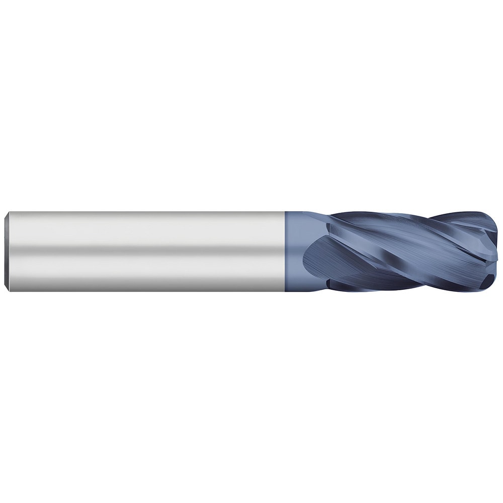 Corner Radius End Mill: 5/16" Dia, 1/2" LOC, 0.0600" Radius, 4 Flute, Solid Carbide