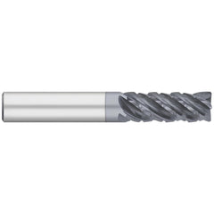 Corner Radius End Mill: 1/2" Dia, 1" LOC, 0.0150" Radius, 5 Flute, Solid Carbide