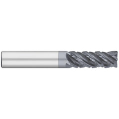 Corner Radius End Mill: 1/4" Dia, 1-1/2" LOC, 0.0150" Radius, 5 Flute, Solid Carbide