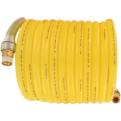 Air & Multi-Purpose Hose; Hose Type: Jackhammer Hose, Multipurpose Air Hose, Sledgehammer Hose; Length Ft. (Feet): 25; Type: Coiled Hose; Color: Yellow; Material: Nylon