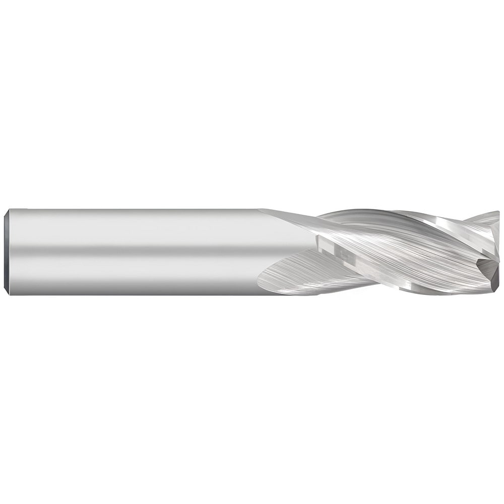 Corner Radius End Mill: 5/16" Dia, 13/16" LOC, 0.0150" Radius, 3 Flute, Solid Carbide