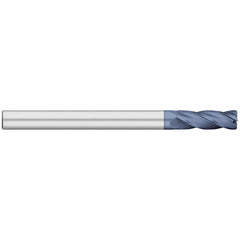 Corner Radius End Mill: 3/16" Dia, 1-1/8" LOC, 0.0050" Radius, 4 Flute, Solid Carbide