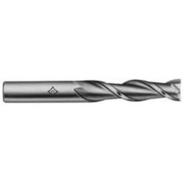 Square End Mill: 1/4" Dia, 1-1/4" LOC, 2 Flute, High Speed Steel