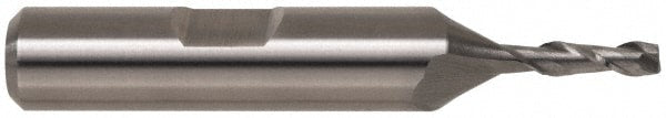 Square End Mill: 3/16" Dia, 1/2" LOC, 2 Flute, Powdered Metal