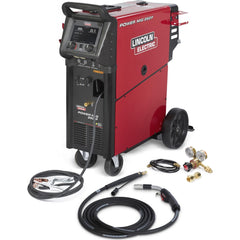 MIG Welders; Input Voltage: 208-575V; Input Amperage: AC; Output Current: DC; Minimum Output Amperage: 5 A; Maximum Output Amperage: 300 A; Open Circuit Voltage: 90 V dc; Duty Cycle: 230A/26.5V/60%; Phase: Single; Frequency: 60